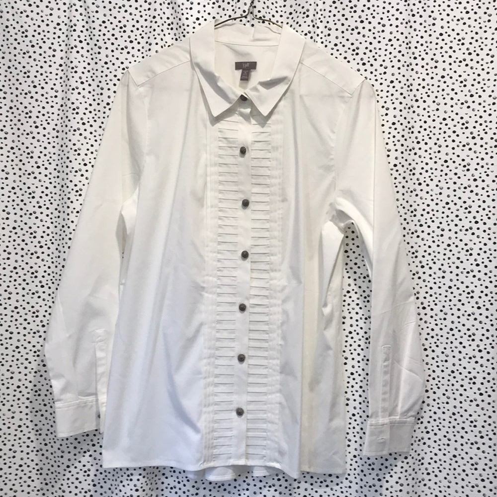 J. Jill White Blouse with front detail